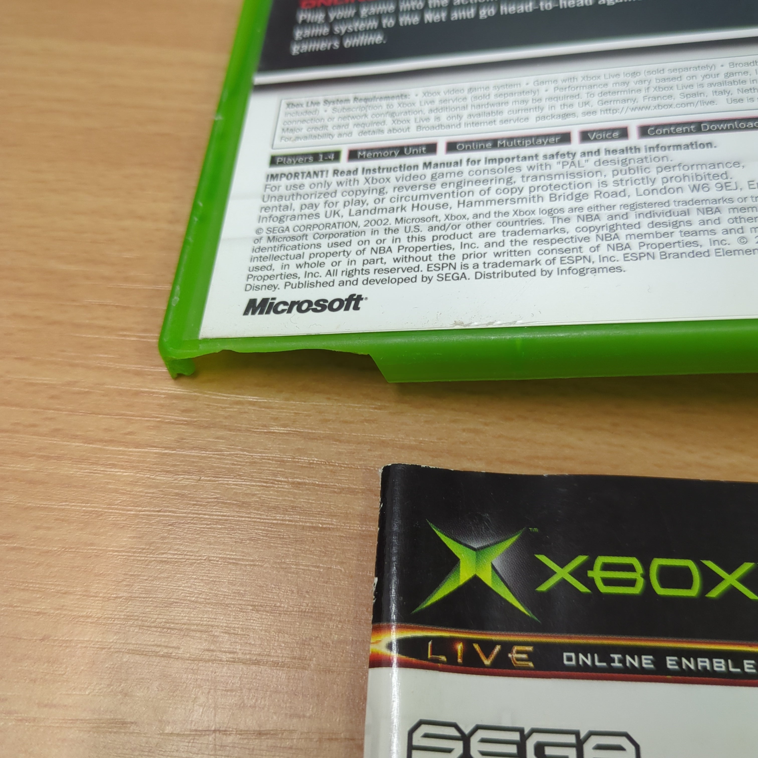 NBA 2K3 original Xbox game NBA 2K3 original Xbox game
